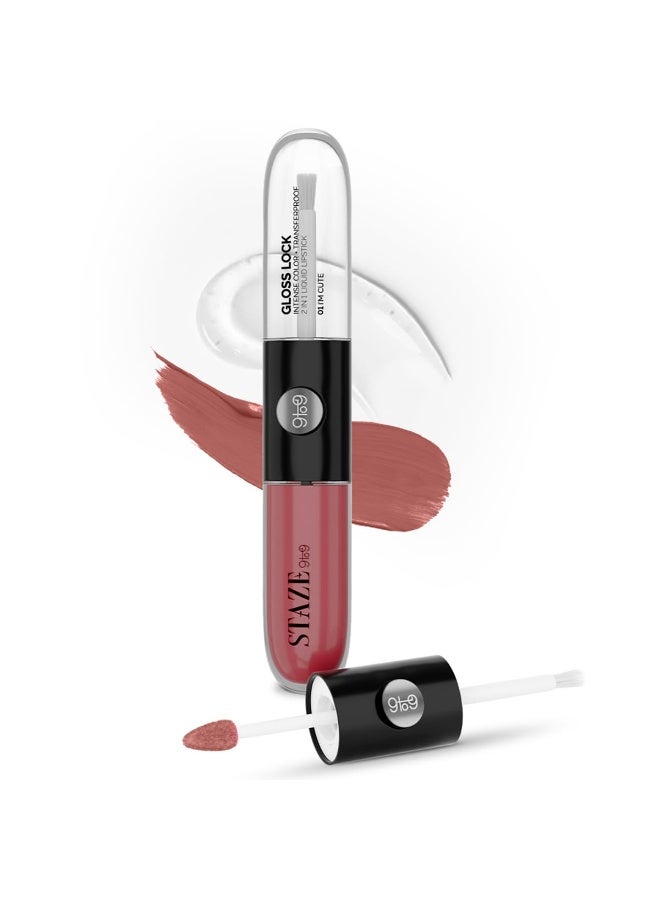 Staze 9to9 Gloss Lock 2-In-1 Liquid Lipstick | Lip Gloss For Long-Lasting Fuller & Plump Lips | Transfer-Proof&12h Long Stay With Intense Color Payoff | Lightweight & Comfortable | 05 I'm Happy | 7g - Image 1